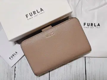새상품 FURLA 한정 컬러 바빌론 M 접이식 지갑 브라운&베이지