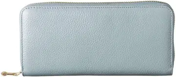 Liisha &Prayer 장지갑 천연 가죽 아이스 블루