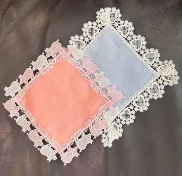 치카자와 레이스 프티 타월  세일 돼지에게 진주 하트 2장 세트