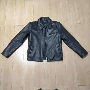 HORN WORKS 블랙 가죽 라이더 자켓 LL