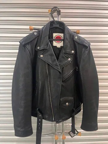 럭키 스트라이크 더블 라이더 가죽 자켓 블랙 M 천연 가죽