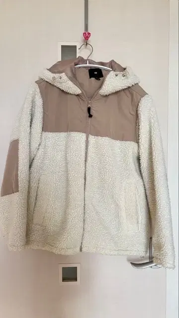 H&M 플리스 자켓 170/72A 아이보리 베이지