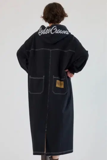 로데오 RCS 컬러 스티치 후드티 원피스