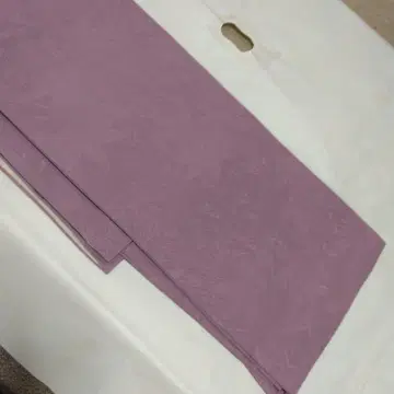 연보라 실크 무지 기모노