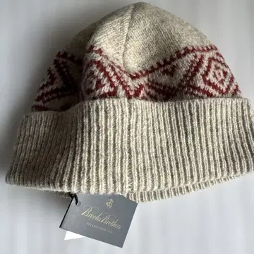 브룩스 브라더스 (Brooks Brothers) 페어아일 패턴 니트 모자