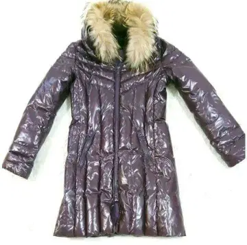 [ 새상품급 ] 토네이도 마트 팜 롱 다운 코트 퍼플 퍼 포함