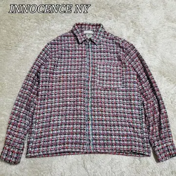 컨디션 최상 INNOCENCE NY 긴팔 셔츠 자켓 트위드 멀티 컬러