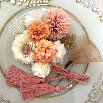 classic 화려한 성인식 졸업식 시치고산 사전 촬영 머리 장식