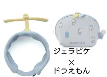 젤라또피케 도라에몽 헤어밴드 타케코 파우치 블루