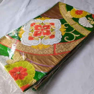 오비 꽃무늬 그린 금