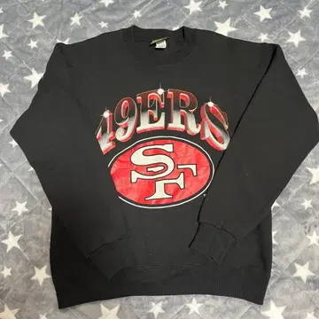 49ERS 블랙 크루넥 맨투맨 M