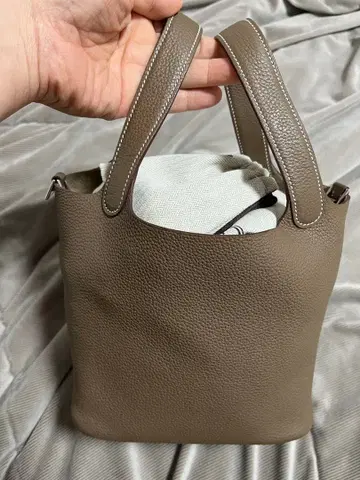 오더 손바느질 버킷백 천연 가죽 PM 사이즈