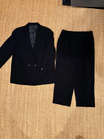 블랙 예복 자켓과 팬츠 세트