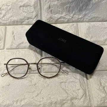 JINS 안경 퍼플 클리어 Combination & Metal 도수 있음