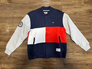 TOMMY JEANS 바시티 자켓 XL 네이비/그레이
