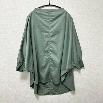 mizuiro ind 프론트 심드 코쿤 풀오버 그린