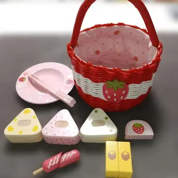 [ 마더 가든 ] 딸기 바스켓 백 소꿉놀이 세트