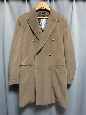 새상품 YEVS 비즈니스 더블 브레스트 체스터 코트 베이지 2WAY