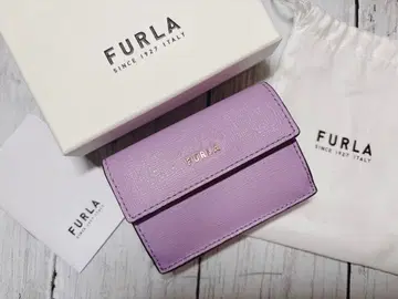 새상품 FURLA 한정 컬러 바빌론 3단 폴더형 지갑 라벤더&베이지