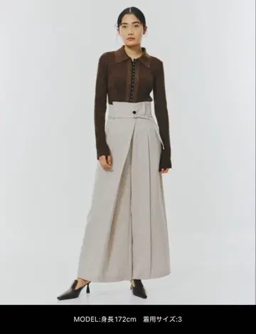 새상품 UNITED TOKYO HAKAMA 턱 와이드 팬츠