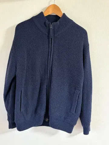 SHIPS 니트 집업 자켓 네이비