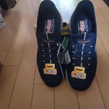 SKECHERS 슬립온 스니커즈 네이비