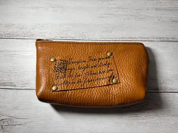 브라운 가죽 메시지 파우치