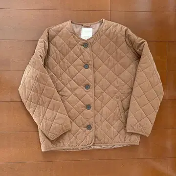 새상품급 studio CLIP 퀼팅 자켓 브라운 M 사이즈