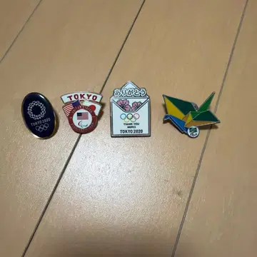 도쿄 올림픽 핀 배지 컬렉션 4점 세트