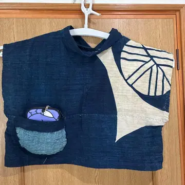 빈티지 원단 사용, 오래된 가몬 보자기로 만든 베스트