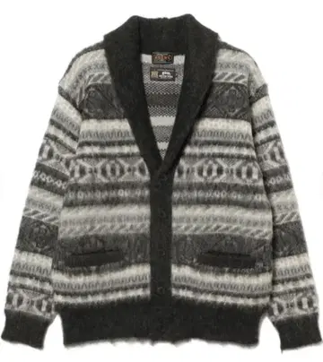 남성용 샤기 숄 가디건