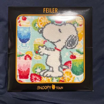 스누피 크림 소다 페이 손수건