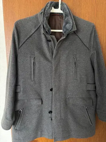 그레이 스텐카라 코트 캐시미어 울 혼방