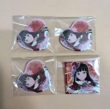 Aqours 징글벨이 멈추지 않아 쿠로사와 다이아 하트형 캔뱃지 스티커