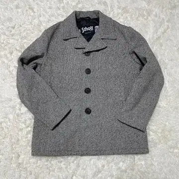 레어! 샷 P 코트 싱글 트위드풍 그레이 USA제