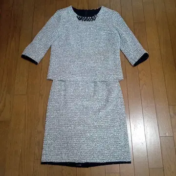 새상품급 레리안 트위드 스커트 셋업