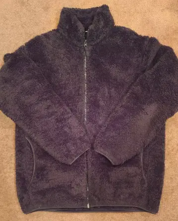 유니클로 퍼리 플리스 풀집 자켓 블랙 L 사이즈