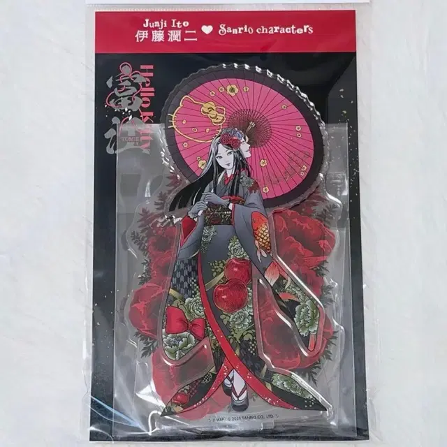 이토준지 산리오 콜라보 기모노 헬로키티 토미에 배경 아크릴 스탠드