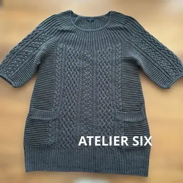 ATELIER SIX 다크 그레이 니트 스웨터 38