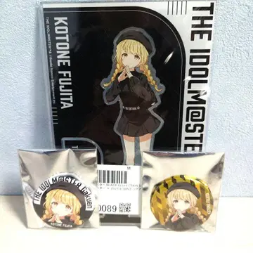 학원 아이돌 마스터 ZOZO 후지타 코토네 빅 아크릴 스탠드 캔뱃지 2종