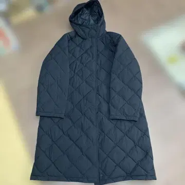 유니클로 퍼프테크 롱 코트 릴랙스 블랙 3XL