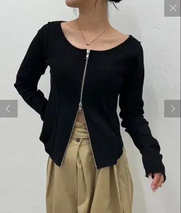 Lui's FEMME 리브 풀 ZIP 상의