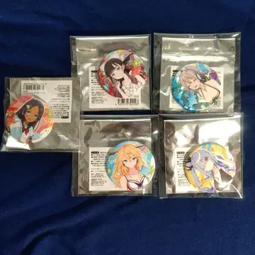 에키메모 썸머 리조트 캔뱃지 5개 세트 (시크릿 2개 포함)