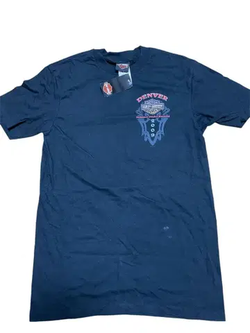 레어 디자인 할리데이비슨 빅 프린트 티셔츠