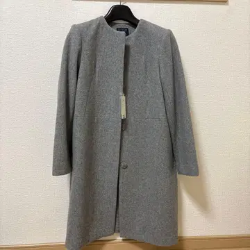 [ 미사용 ] N. 그레이 노카라 코트 울 롱 코트 S 사이즈 코트