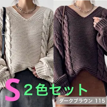 시마무라 yumi 핸드 니트 풀오버