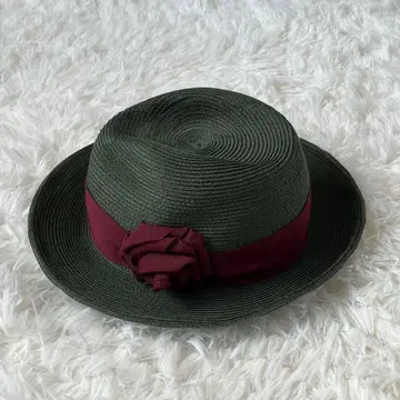 장밋빛 모자 밀짚모자 스트로 햇 그린