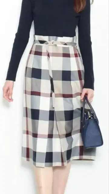 블루레이블 크레스트브릿지 트윌 니트 콤비 드레스 36