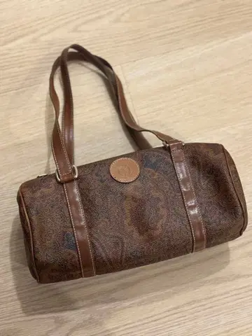 페이즐리 무늬 브라운 핸드백