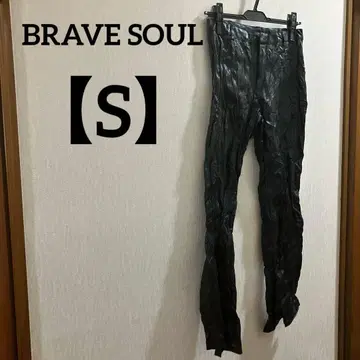 BRAVE SOUL [ S ] 블랙 팬츠 블랙 심플 무지